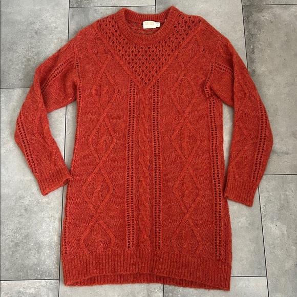 NATION Los Angeles Orange knit sweater dress small - Picture 1 of 5